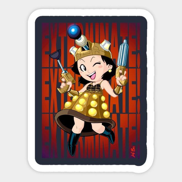 Dalek Girl Sticker by K-Bo.